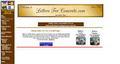 Desktop Screenshot of lettersforconcrete.com